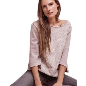 ANTHROPOLOGIE Akemi + Kin sweatshirt  Onora lilac purple‎ kimono XS
